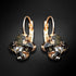 Earrings "Byzantine Cross (Silver Night)" with Swarovski™ crystals